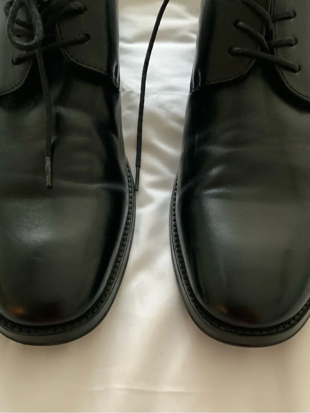 J Ferrar Mens Dress Shoes 8.5M Derby Oxford Black Cap Toe Lace Up